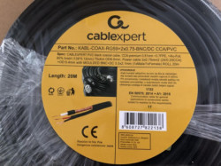 Gembird KABL-COAX-RG59+2X0.75-BNC/DC-20M gotov krimpovan kabl za video nadzor sa BNC+DC krajevima CCA 20m