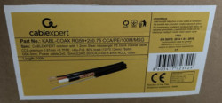 Gembird KABL-COAX-RG59+2X0.75 CCA/PE/100M/MSG outdoor koaksialni kabl sa napojnim kablom 2x0,75 + SAJLA 100m - Img 3