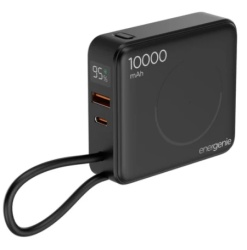 Gembird PB10-WPC15-LCD-01 20 W prenosni punja? sa brzim punja?em i beži?nim punja?em, 10000 mAh,crni