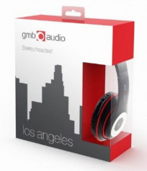 Gembird stereo slusalice sa mikrofonom "Los Angeles" black (1x3,5mm) MHS-LAX-B - Img 2