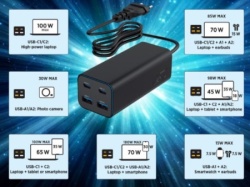 Gembird TA-UC-2A2C-PD100-01-BK 4-port 100W GaN USB PowerDelivery brzi punjac-7
