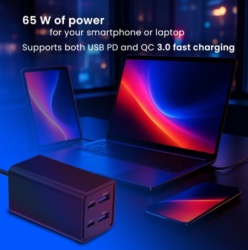 Gembird TA-UC-2A2C-PD65-01-BK 4-port 65W GaN USB PowerDelivery brzi punjac -7