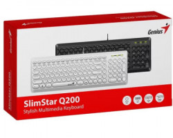 Genius Slimstar Q200 USB YU bela tastatura - Img 2
