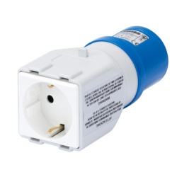 Gewiss IEC309MA, Adapter sa industrijske na šuko ut. 2P+E 16A,IP44 ( Gw64210 )