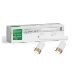 Green tech LED spot svetiljka gu10 x2 belo-zlatna ( biancolux-2 )
