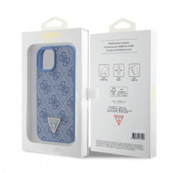 Gues maska za iPhone 15 plus leather 4G triangle strass blue ( GUHCP15MP4TDPB ) - Img 4