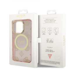 Guess futrola za iPhone 14 pro IML glitter peony gold pink MagSafe ( GUHMP14LHMPGSP ) - Img 4