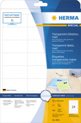 Herma etikete 66x33,8 A4/24 1/25 transparent ( 02H4681 ) - Img 1