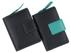 HJP tirkiz Novčanik veliki ženski kožni sa RFID zaštitom 80830 10x13x3 sa spoljašnjom kopčom višebojni ( 16NZH80830W )