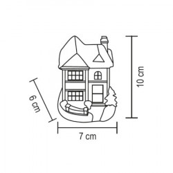 Home svetleća LED dekoracija "bela zimska kućica" ( KDC02 ) - Img 2