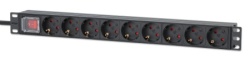 Intellinet 715133 19"/1U sa 9 utilnica/prekidač/2m PDU kabl -1