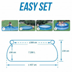 Intex Easy Pool okrugli bazen na naduvavanje + filter pumpa 457x84 cm ( 28158 ) - Img 4