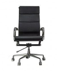 Kancelarijska stolica BOB HB L od prave kože - Crna - Img 3