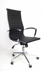 Kancelarijska stolica BOB-R HB L od prave kože - Crna - Img 9