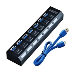 Kettz KT-HUSB.74 3.0 Tip A Crni USB Hub 7 port