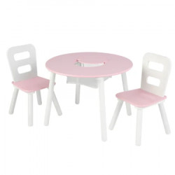 KidKraft komplet okrugli sto i dve stolice roze ( 26165 ) - Img 2