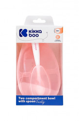 KikkaBoo činija sa 2 pregrade i kašičicom Tasty Pink ( KKB40143 ) - Img 3