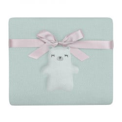 KikkaBoo pleteno baby ćebence 75x100 Bear with me mint ( KKB11050 )