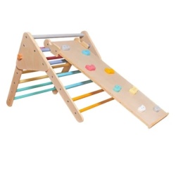Kinder Home pikler trougao 2 u 1 drvena penjalica i tobogan ( V01F021 )