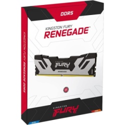 Kingston ddr5 64gb (2x32gb) 6000mhz [fury renegade], non-ecc udimm, cl32 1.35v, 288-pin 2rx8, silver/black, memory kit, w/heatsink, xmp ( K-4