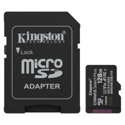 Kingston microSD Canvas Select plus 128GB +SD adapter class10, SDCS3/128GB ( 6735 )
