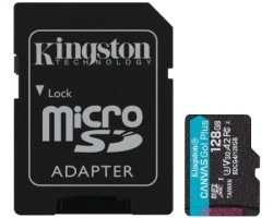 Kingston+SD adapter SDCG4/128GB - 200/160 MB/s Micro SD Card 128GB