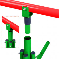 Klackalica 180x45x58 metalna konstrukcija i rotacija 360 - Zeleno/crvena - Img 4