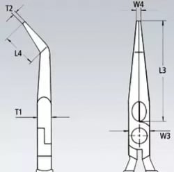 Knipex klešta špic kriva 200mm 26 21 200 ( 26 21 200 ) - Img 3