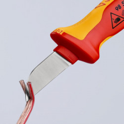 Knipex nož za električare 1000V VDE ravni 190mm 98 52 ( 98 52 ) - Img 3