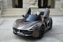 La Ferrari Auto na akumulator sa kožnim sedištem - Sivi - Img 5