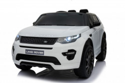 Land Rover Discovery Licencirani Auto na akumulator sa kožnim sedištem i mekim gumama - Beli - Img 4