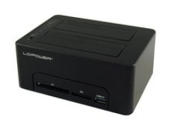 Lc power lc-dock-u3-cr usb3.0 2x hdd/ssd cardreader + 1x usb3.0 hub black hdd docking ( 17214 )