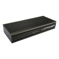 Lc power lc-m2-c-nvme-2x2 nvme enclosure for m.2 ssd usb3.2 gen.2x2 type c black hdd ssd rack ( 20402 )
