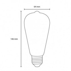 LED filament sijalica dimabilna toplo bela 9W ( LS-ST64FDA-WW-E27/9 ) - Img 3