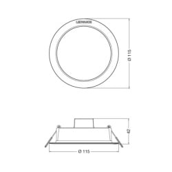 Ledvance LED ugradna panel lampa 8W   ( 4058075702943E )-2