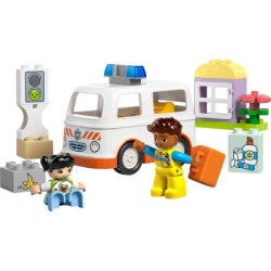 Lego duplo town ambulance  and  driver ( LE10447 ) -3