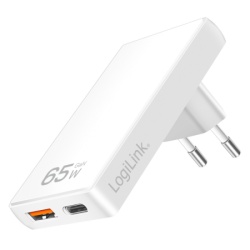 Logilink punjač USB AF, USB CF type C, PD 65W, slim, bela ( 6370 )