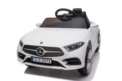 Mercedes CLS 350 Licencirani auto na akumulator sa kožnim sedištem i mekim gumama - Beli - Img 4