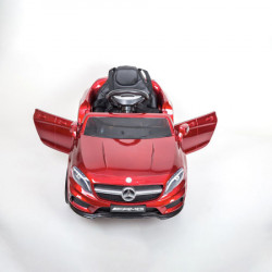 Mercedes GLA 45 AMG Licencirani auto za decu na akumulator sa kožnim sedištem i mekim gumama - Crveni - Img 5