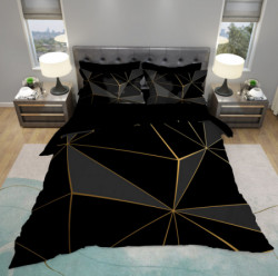 Mey home posteljina sa zlatnim motivima 3d crna ( 3D-1317 )