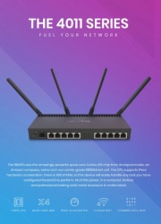 MikroTik OS L5 RB4011iGS+5HacQ2HnD-IN, WiFi Router, Dual Band 1733Mb/s, 10x RJ45 1000Mb/s, 1x