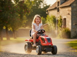 MMX Traktor na pedale Crveni