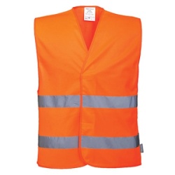 Monsun Prsluk hi-vis m474 sa dve horizontalne trake narandžasti vel.s/m ( 60631 )
