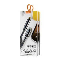 Moxom Adapter audio mx-ax41 lightning na aux 3.5mm muski ( AD441 )-2