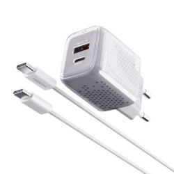 Moxom mx-hc206 Kucni punjac 18w pd 20w fast type c na type c sivi ( P1258 )