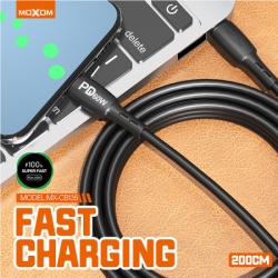 Moxom Usb data kabal mx-cb135 pd 60w type-c na type-c 2m crni ( U2030 )-3