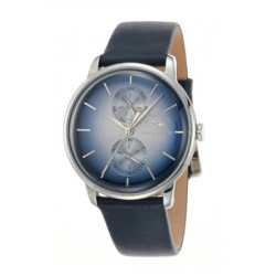 Muški polo santa barbara noble plavi srebrni elegantni ručni sat sa plavim kožnim kaišem ( sb.1.10107.2 ) - Img 2