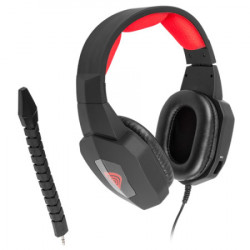 Natac Genesis H59, gaming headset with volume control, detachable microphone, 3.5mm stereo, black/red ( NSG-0687 ) - Img 2