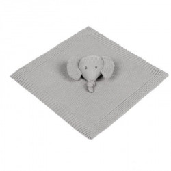 Nattou pleteno ćebence sa likom slončeta, siva ( A040006 )