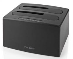 Nedis HDDUDB3210BK USB 3.2 dupli docking station za 2.5/3.5 SATA hard diskove, Kloniranje max 8TB - Img 2